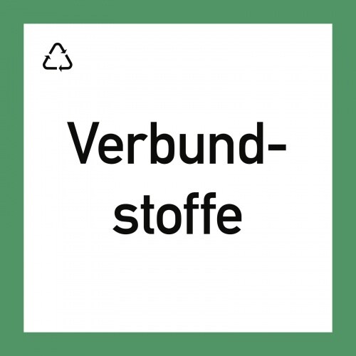 Wertstoffkennzeichnung "Verbundstoffe", Folie, 300x300 mm Image