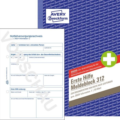 AVERY Zweckform Formularbuch 312 DIN A5 Perforiert N/A 50 Blatt Image