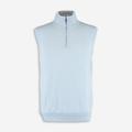 Light Blue Zip Neck Knit Vest