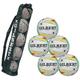 Gilbert Pulse 5 Pack Netball Balls With Bag Sports Ball Shop - Size 5 / Mixed