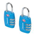 Silverline TSA Combination Luggage Padlocks 2pk - 3-Digit