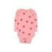 Just One You Made by Carter's Long Sleeve Onesie: Pink Polka Dots Bottoms - Size 6 Month