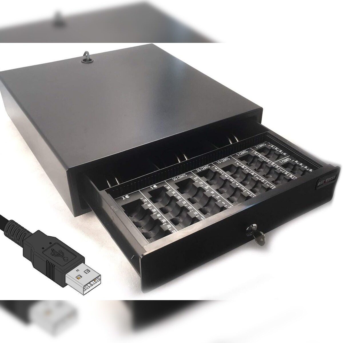USB Kassenlade iQCash350MBU mit Münzzählbrett, Kassenschublade Geldlade Geldschublade Image