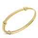 9 ct Gold Bangle with Heart and Diamond Set, Sliding Heart for Baby 1-3yrs, Baptism, Christening, Baby Shower (Card 4)