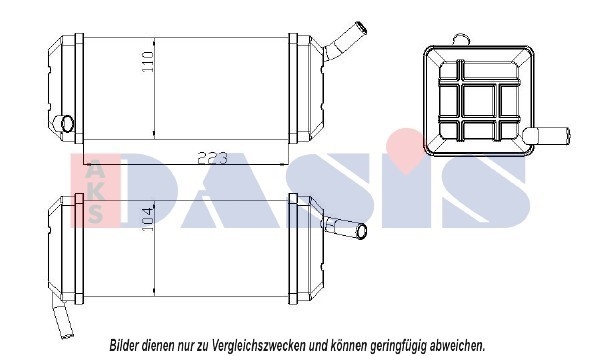 AKS DASIS Wärmetauscher, Innenraumheizung 449002N Universal Image