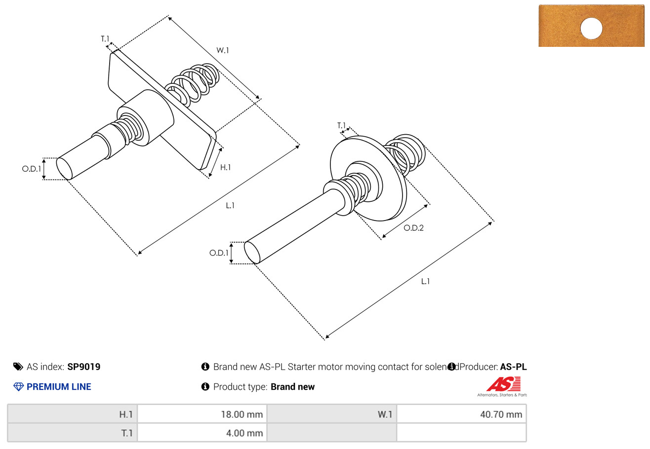 AS-PL Reparatursatz, Starter Universal SP9019 Image