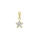 Amberta Allure Women 9ct Gold Pendant with Cubic Zirconia: Gold Solitaire Pendant - Star Pendant with CZ