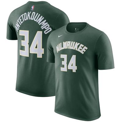Milwaukee Bucks Nike Name und Nummer Icon T-Shirt – Giannis Antetokounmpo – Herren Image