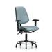 Latitude Run® Vinyl Chair - Desk Height w/ Round Tube Base, Medium Back, Adjustable Arms, & Casters In Marine Supernova Vinyl Upholstered | Wayfair