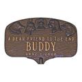 Montague Metal Products Inc. Dog Memorial Plaque Metal in Gray | 6.75 H x 10.5 W x 0.32 D in | Wayfair PM-2 -CGW