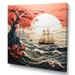 Longshore Tides Japon Coral Waves Papercut III - Print Canvas, Cotton | 24 H x 24 W x 1 D in | Wayfair DB6F6E946CF046D5B2ED734ED787AF11