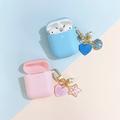 Airpods Silicone Cover Fur Ball Airpods 2nd Tekcoo Protective Portable Silicone Cover Skin Airpods 2 [Front Led Visible] Lovely Pearl Shell Starfish Pendant Silicone Earphone Case Protective Cover