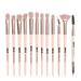 12Pcs/Set Pink Rod Rose Gold Tube Makeup Brush Set Blush Brush Loose Powder Brush Eyebrow Brush Eyesadow Brush Makeup Brush Tools