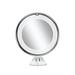 Waroomhouse Cosmetic Mirror with Suction Cups 10x Magnifying Glass for Makeup Cosmetic Mirror 10x Magnifying Mirror with Led Light Portable Powerful for Home