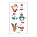 KAGAYD Christmas Temporary Tattoo For Kids Adul Assorted Cute Designs Stick Xmas Holiday Birthday Party Favors