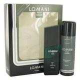 Lomani by Lomani Gift Set -- 3.4 oz Eau De Toilette Spray + 6.7 oz Deodorant Spray