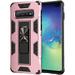 Samsung Galaxy S10 Plus Case Samsung Galaxy S10+ Case Military Grade Built-in Kickstand Case Holder Armor Heavy Duty Shockproof Cover Protective for Samsung Galaxy S10 Plus Phone Case Rose Gold