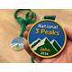 3 Peaks medal with colour coded ribbon, personalised with your name and date, Yorkshire 3 peaks, National 3 peaks