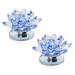 Shop LC Home Table Decor Set of 2 Crystal Lotus Flower with Rotating