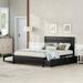 Queen Size Platform Bed, Metal Storage Bed Frame, Black