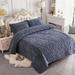 3 Pieces Sherpa Fleece Comforter Set Fluffy Comforter Bedding Set with 2 Pillowcases