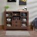 Walnut 42" Versatile Storage Console Table with 2 Lower Drawers, 2 Open Compartments, and 2 Adjustable Shelves