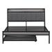 Full Size Metal Platform Bed Frame with Twin size trundle