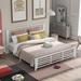 King Size Platform Bed with Horizontal Strip Hollow Shape（New）