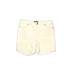 Simply Vera Vera Wang Denim Shorts: Ivory Print Bottoms - Women's Size 12 - Stonewash