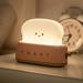 Lieonvis Cute Desk Decor Toaster Lamp Rechargeable Small Lamp with Smile Face Toast Bread Cute Toaster Shape Room Decor Night Light with Timer Christmas Gifts Ideas for Baby Kids Girls Teens Teenages