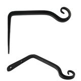 hanging of 2 pack steel decor wall bracket rustic hooks home (black) made hook wall tools & home improvement over the washer and dryer storage shelf narrow dish drying rack kitchen small rack