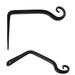 hanging of 2 pack steel decor wall bracket rustic hooks home (black) made hook wall tools & home improvement over the washer and dryer storage shelf narrow dish drying rack kitchen small rack