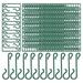 50 Packs Plastic Green Bauble Hooks for Hanging Christmas Wreath Ornament and Lights Hangers