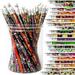 JOYIN 48 Pack Halloween Pencil Assortment with Eraser in 12 Design Assorted Colorful Pencils Halloween Themed Stationery Pencil Set for Halloween Kids Gift Prize Party Favor Halloween Party Supplies