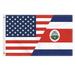 3Ã—5 FT USA Costa Rica Flag Large 150D America Costa Rican Outdoor Banner Double Side Printing American Decor For Patio Garden With Brass Gromment