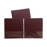 Maroon Standard 3-Ring Binders 1-Inch For 8.5 X 11 Sheets With Inside Pockets 2-Pack