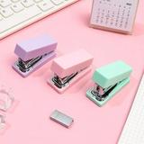 JUNWELL 3PCS Small Hand Stapler Portable Desktop labor-saving binding mini Stapler Student Stapler Mini Stapler Macaron color