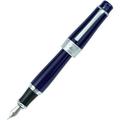 Asvine Duke 2009 Charlie Chaplin Dark Blue Fountain Pen Fine Nib Modern Classic Design Collection Heavy Pen with Pouch