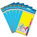 Redi-Tag Divider Sticky Notes Tabbed Self-Stick Lined Note Pad 60 Ruled Notes per note 4 x 6 Inches Assorted Neon Colors 6 count/pack - pack of 6 (10291)