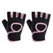 Breathable Weightlifting Workout Half Finger Silicone Palm Hollow Back Fitness Gloves Dumbbells Gloves Fitness Gym Mittens Weightlifting Gloves PINK XL