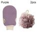 Massager Exfoliating Bath Cloth Bathroom Supplies Body Cleaning Body Scrubber Soft Brush Shower Ball Bath Gloves PURPLE 2PCS