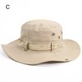 Outdoor Wide Brim Camping Hiking Sun Hat Men s Bucket Hats Military Boonie Hat Fishing Cap COLOR C