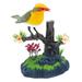 Singing Chirping Birds Toys with Penholder Battery Operated Voice Controlled Talking Parrots office and home Decor Accessories Novelty Gift B