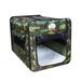 Go Pet Club AF43 Go Pet Club 43 Soft Collapsible Dog Crate Portable Pet Carrier Thick Padded Pet Travel Crate for Indoor & Outdoor Foldable Kennel Cage with Durable Mesh Windows Forest Green Camo