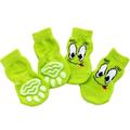 Flm 4Pcs Cats Dogs Cotton Warm Anti-Slip Cartoon Pattern Socks Shoes Pet Supplies