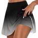 MSJUHEG Women S Casual Dresses Skirts For Women Womens Casual Prints Tennis Golf Skirt Yoga Sport Active Skirt Shorts Skirt Womens Dresses Gray M