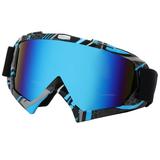 Yucurem Ski Goggles Ski Snowboard Goggles Windproof Goggle (Blue Film-Blue Spots)