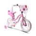 COEWSKE Kid s Bike Steel Frame Children Bicycle Little Princess Style 16 Inch with Training Wheel (16 Pink)