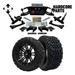 Hardcore Parts 6â€� Heavy Duty Double A-Arm Suspension Lift Kit for Club Car DS Golf Cart (2004.5-Up) with 14 Black LANCER Wheels and 23 x10 -14 DOT rated All-Terrain tires