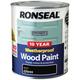 Ronseal 38791 10 Year Weatherproof Wood Paint Grey Stone Satin 750ml